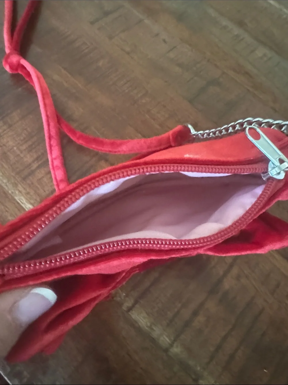 Red Velvet Bow Crossbody Bag little girls